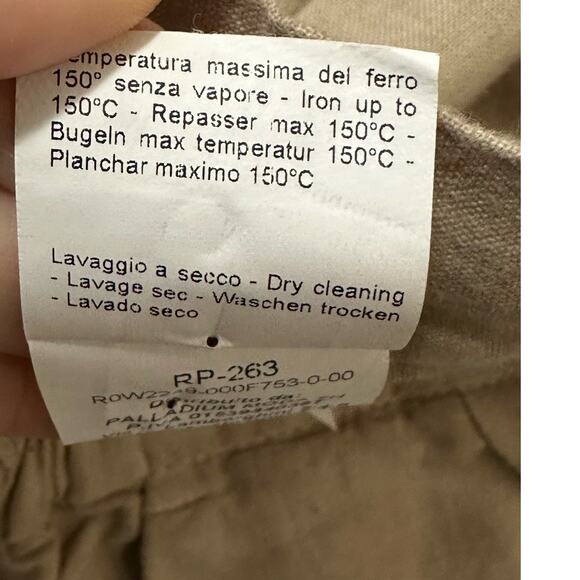120 Lino beige linen pull on pants size 42 -  Small - Picture 6 of 9